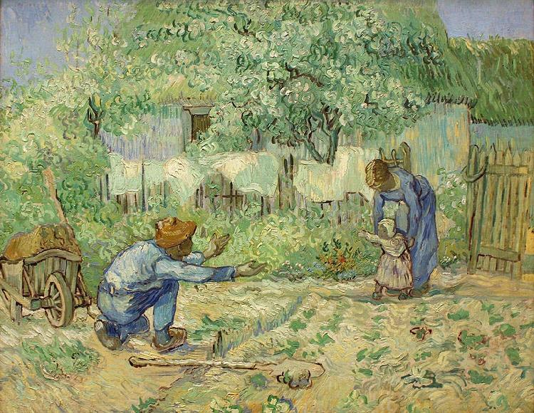 Vincent Van Gogh First Steps, after Millet china oil painting image